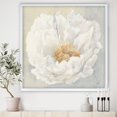 thumbnail image 1 of Designart 'blanc Serein Pivoine' Cottage Encadrée Impression d'Art - 16x16, 1 of 3