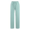 thumbnail image 4 of Timegard Cotton Linen Pants for Women Elastic Waist Drawstring Fall Travel Casual Pants with Pockets, 4 of 5