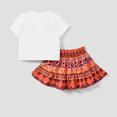 thumbnail image 4 of Disney Disney Princess Moana/Ariel 2pcs Toddler Girls Naia™ Character Print T-shirt with Pattern All-over with Ruffled Skirt Set, 4 of 6