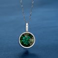 thumbnail image 3 of Collier Chaîne Boucles d'Oreilles en Acier Inoxydable Argenté Cristal Strass Accessoires DIY Décorations Pendentifs pour Anniversaire Vert Foncé, 3 of 7