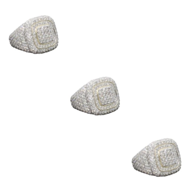 Wweixi Street Style Réinventé Déclaration de Mode Audacieuse avec Bling Bling Ring Or 8 3Set