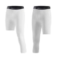 thumbnail image 2 of One Leg Compression Tights Full Length for Basketball Single Leg Long Pants Sports Base Layer Leggings Black L, 2 of 6