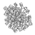 thumbnail image 2 of 50pcs Rétro Barbe Cheveux Perles Tonneau en Forme de Cheveux Perles de Tressage Alliage Bijoux Accessoires Argent, 2 of 14
