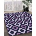 thumbnail image 3 of Ahgly Tapis Rond Lavable en Machine Intérieur Transitionnel Bleu Nuit, 5 Pieds Rond, 3 of 7