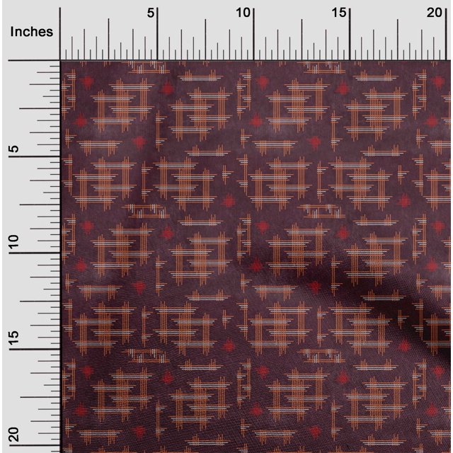 oneOone Viscose Jersey Fabric Geometric Kasuri Decor Fabric Printed BTY 60 Inch Wide