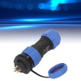 thumbnail image 3 of Aviation Plug Socket, Corrosion Resistant Aviation Connector Electrical Flexible 3 Hole Panel Mount  for Communication Equipment, 3 of 7