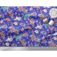 thumbnail image 3 of Soimoi Poly Georgette Fabric Leaves, & Rose Floral Fabric Prints by Yard 52 Inch Wide, 3 of 3