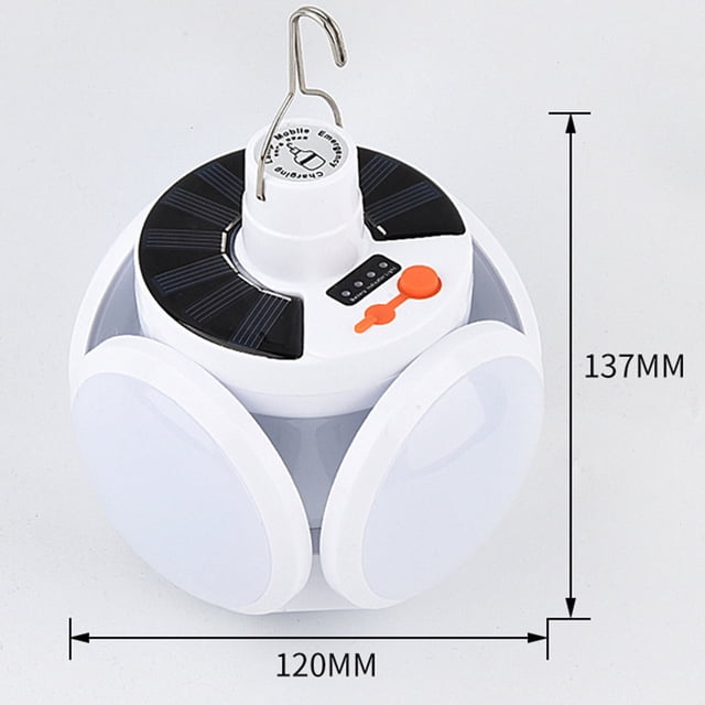 Lampe de Marché Nocturne LED d'Extérieur Portable à Accrocher avec Crochet pour Camping, BBQ, Randonnée en Plein Air