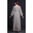 thumbnail image 4 of Bimba Robe Maxi en Georgette de Polyester Pêche Rose à Imprimé Aquarelle pour Femmes à Manches Longues, Taille Élastique - Xxx-Grand, 4 of 5