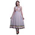 thumbnail image 1 of Bimba Kurtis Indiennes Violet Pâle à Fleurs pour Femmes, Anarkali Prête à Porter Unie, Robe Imprimée Kurti Indienne Grande, 1 of 6