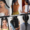 thumbnail image 3 of ZheElen Instant Length And Volume Ponytail Extension For Female Just Like Own Hair Coronet Braid Switch black 1Set, 3 of 6