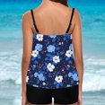 thumbnail image 2 of UPPADA Womens 2 Piece Tankinis Swimsuit Floral Print Tank Swim Top with Bottom Spaghetti Straps 2pc Tummy Control Bathing Suits Modest Swimwear Tankini Boy Shorts Swimsuits for Women Multicolor,M, 2 of 3