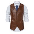 thumbnail image 1 of EGNMCR Débardeurs Hommes Rayures Mode Rétro avec Poches Débardeurs à Col en V à Simple Boutonnage Blouse, 1 of 9