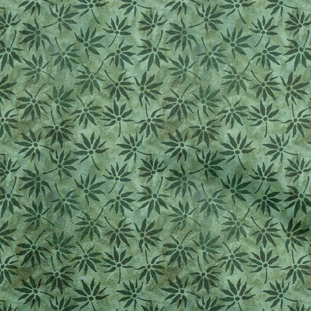 oneOone Viscose Chiffon Green Fabric Asian Block Craft Projects Decor Fabric Printed By The Yard 42 Inch Wide