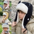 thumbnail image 2 of Chapeau pour Bébé Protection des Oreilles Mignon Extra Épais Chaud Couvre-Chef pour Enfant pour l'Hiver, 2 of 10