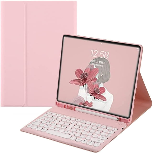 CUITING 2021 New iPad 9 iPad 8 iPad 7 10.2” Air 3 Pro 10.5 键盘保护套 Cute Round Key Color Wireless Keyboard Detachable BT Keyboard Cover for iPad 9th 8th 7th Air 3rd Generation