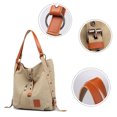 thumbnail image 3 of Women Tote Bag Large Capacity Dual-use Canvas Shoulder Purse Travel Backpack, 3 of 7