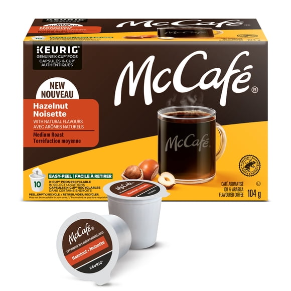 McCafé Premium Hazelnut Flavoured, Medium Roast, K-Cup Coffee Pods