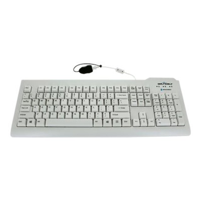 Seal Shield Silver Seal Glow Waterproof - Médical - Clavier - Lavable - Rétroéclairé - USB - QWERTY - US - Blanc