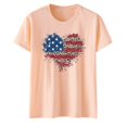 thumbnail image 3 of Birdeem T-Shirt pour Femmes d'Été Décontracté Ample Imprimé Fête de l'Indépendance à Col Rond à Manches Courtes, 3 of 3