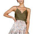 thumbnail image 2 of EGNMCR Tank Tops for Women Womens Solid Color Casual Basic Strappy Solid Tank Tops, 2 of 5