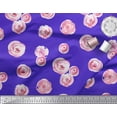 thumbnail image 3 of Soimoi Blue polyester Crepe Fabric Flower Watercolor Fabric Prints by Yard 42 Inch Wide, 3 of 3