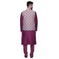 thumbnail image 3 of Atasi Traditional Mens Dupion Silk Kurta Pajama Set With Nehru Jacket Men Wear, 3 of 3