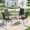 thumbnail image 2 of Outsunny 4 Piece Patio Dining Chairs, PE Rattan Outdoor Chairs, Black, 2 of 9