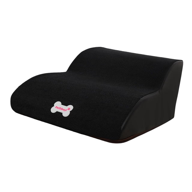 Portable Dog Stairs Ladder Pet Ramp Removable Anti Slip for Indoor Sofa High Bed Black