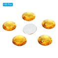 thumbnail image 3 of Unique Bargains 30mm Flat Back Round Acrylic Rhinestones, 50 Pack Plastic Circle Gems for Jewelry Making Costume, Yellow, 3 of 6