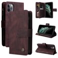 thumbnail image 1 of Case for iPhone 11 Pro Max Cover Zipper Pocket Wallet Case Magnetic Protective - Braun, 1 of 5