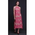thumbnail image 3 of Bimba Robe Décontractée Oiseau Longue Dos Nu à Col Licou pour Femme, Robe de Plage Imprimée - Très Petit, 3 of 6