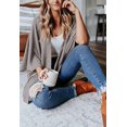 thumbnail image 2 of LinYooLi Kimono pour Femmes Ouvert devant Cardigan en Maille Gaufrée Pull Uni Manches Chauve-Souris Col Châle Cape Douce et Décontractée, 2 of 6
