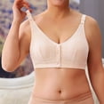thumbnail image 4 of Timegard Bras for Women No Underwire Plus Size Comfort Front Closure Button Adjustable Strap Seniors Bras, 4 of 7