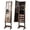 Brown, variant on Gymax Jewelry Mirrored Cabinet Armoire Organizer Storage Box w/ Stand Christmas Gift Brown