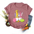 thumbnail image 2 of Shorts Décontractés pour Femmes, Col Rond Ample, Manches Courtes, Imprimé Lettre, Blouse T-Shirt, 2 of 4