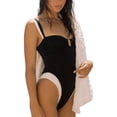 thumbnail image 1 of Women's Color Block Monokini Swimsuit With U Shape Bra Bikini, 1 of 6