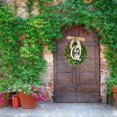 thumbnail image 1 of 1PC Unique Last Name Year Round Front Door Wreath With Bow Welcome Mini for Cabinets Small Grapevine Wreath Christmas for Outdoors Lit Wreath Lighted Wreaths for Outdoors Battery Operated, 1 of 3