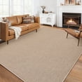 thumbnail image 1 of Garvee 5'x7' Modern Solid Color Area Rug Minimalist Woven Textured Carpet, Washable Rug Non Slip Low Pile Indoor Mats for Living Room Bedroom Dining Room, Camel, 1 of 6