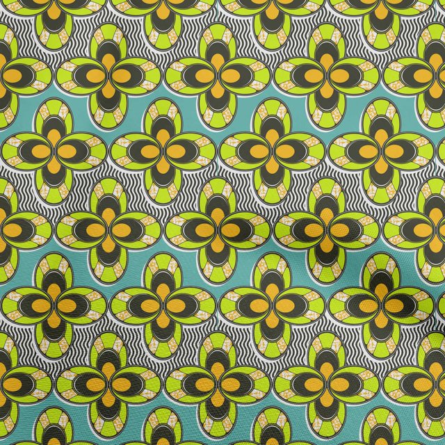 oneOone Rayon Lime Fabric African Craft Projects Decor Fabric Printed by The Yard 56 Inch Wide