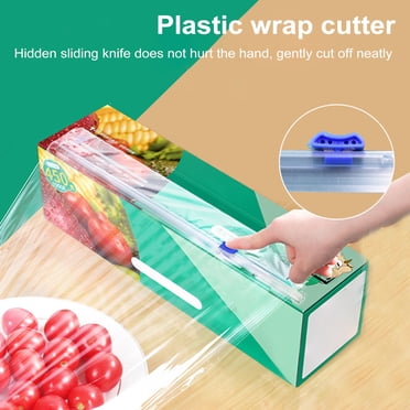 2/4/6Pcs Plastic Wrap Slide Cutter Two-way Food Wrap Roll Cutting Tools 13-Inch Foil Wax Paper Barbecue Baking Paper Parchment Paper Sliding Cutter