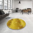 thumbnail image 4 of Ahgly Company Machine Washable Indoor Rectangle Transitional Deep Yellow Area Rugs, 2' x 5', 4 of 7