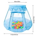 thumbnail image 2 of Tente Pliable Bleue Étoile pour Enfants Maison de Jeu Version Bleue avec Moustiquaire Design Portable Intérieur Amusant Installation Facile Rangement Inclus Sans Fosse à Balles, 2 of 2