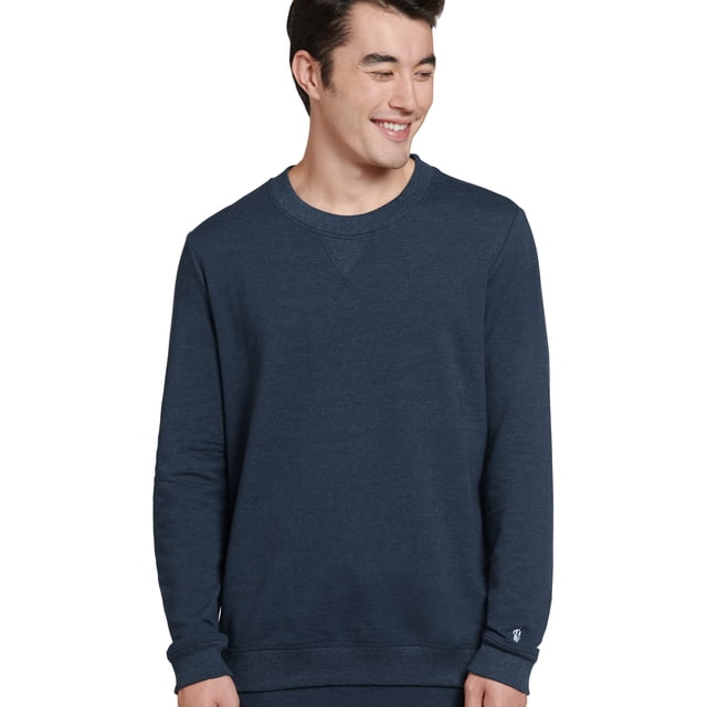 Jockey Chandail Molletonné à Col Ras du Cou pour Hommes en Mélange de Coton Léger