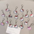 thumbnail image 4 of Lovely Cartoon Cat Acrylic Keychain Anime Figures Keychain Backpack Pendant Keyring Double-sided Kids Toys Accessories Gift, 4 of 5