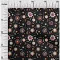 thumbnail image 2 of oneOone Rayon Black Fabric Asian Suzani Craft Projects Decor Fabric Printed By The Yard 56 Inch Wide, 2 of 5