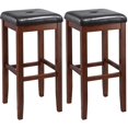thumbnail image 1 of Bowery Hill Tabouret de Bar Carré de 29 Pouces en Acajou (Ensemble de 2), 1 of 3