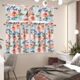thumbnail image 3 of Pink Flower Kitchen Curtains and Valances Set,3 Piece Small Window Valance Sets Treatment Drapes for Kitchen, Bedroom, Living & Dining Room by Achim Home Decor, 3 of 5