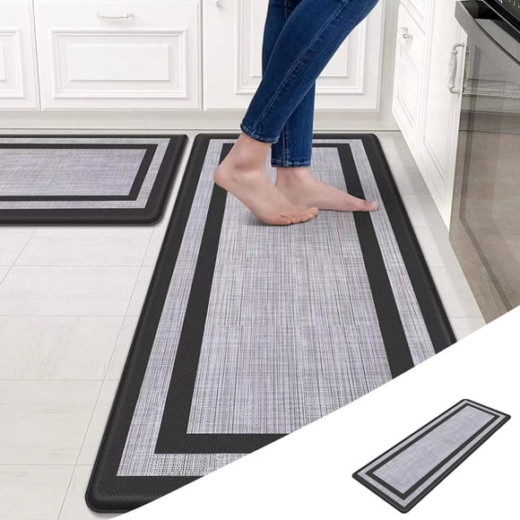 BRELIL 150x45cm Non Fatigue Kitchen Floor Mat, Non Slide Ergonomic Comfort Pad, Standing Rug for Home Entry, Office Sink Laundry Runner, Cushioned Long Carpet
