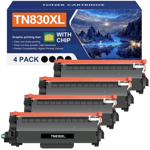 TN830 TN830XL Toner for Brother Printer MFC-L2820DW HL-L2460DW DCP-L2640DW Replacement for Brother TN830 XL/V/R TN 830XL TN-830XL 830 Cartridge HL-L2400D